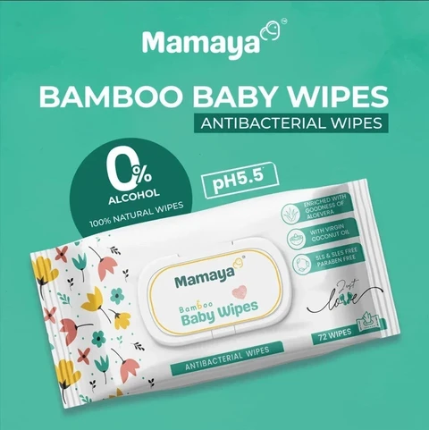 BABY WIPES MAMAYA 1*72PCS - Image 4