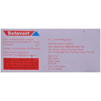 Betavert 8mg Tablet 1*15 - Image 5
