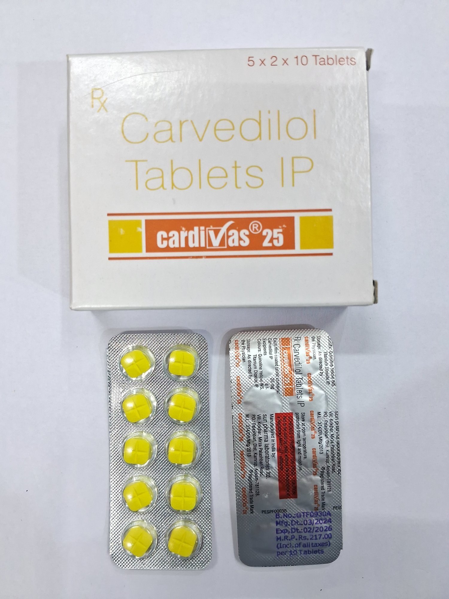 Cardivas 25 Tablet 1*10 - Image 3