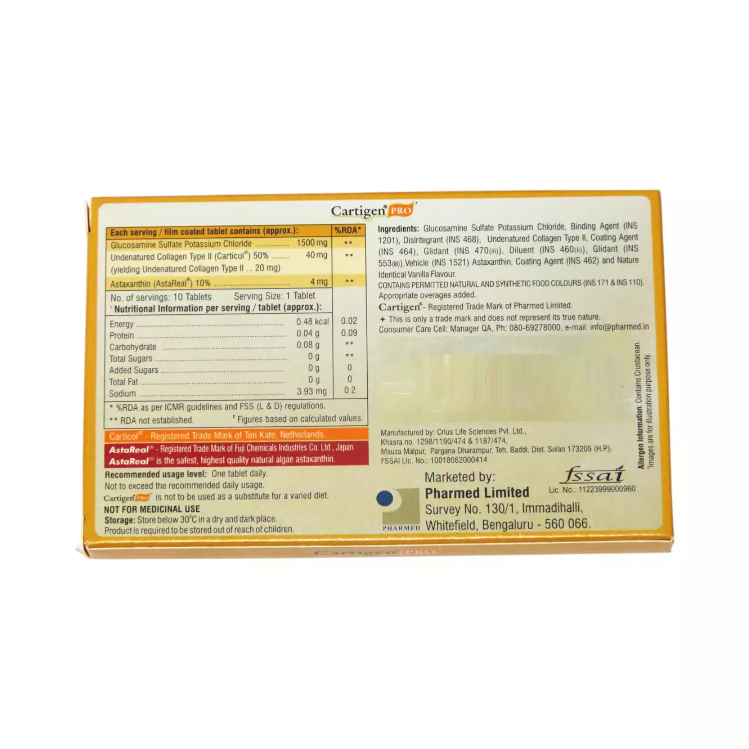 Cartigen Pro Tablet 1*10 - Image 2