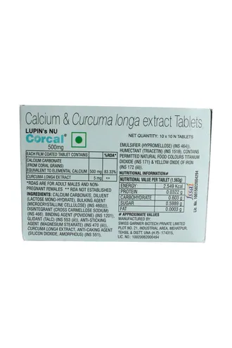 Corcal 500 mg Tablet 1*10 - Image 2