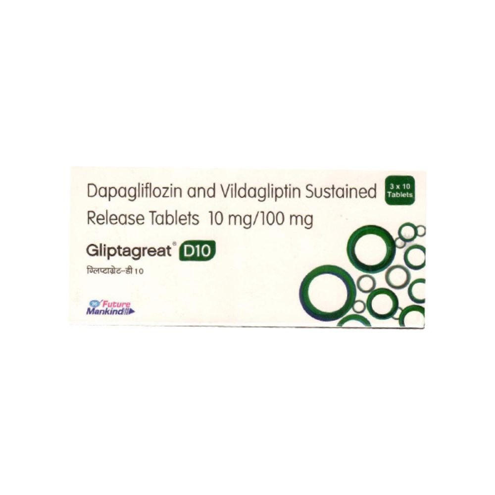 Gliptagreat D 10mg/100mg Tablet