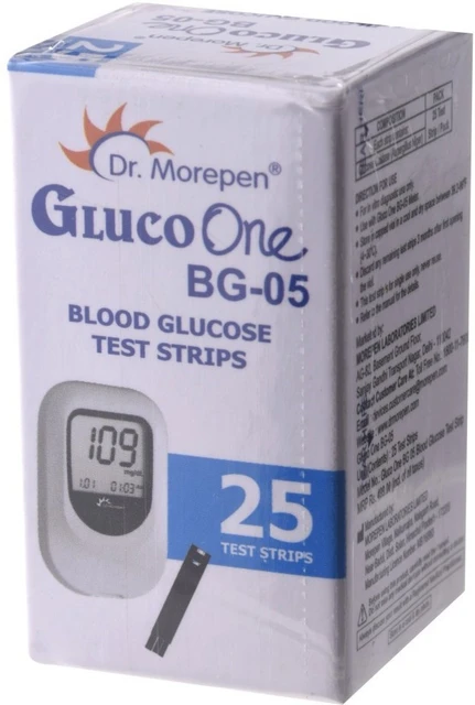 DR. MOREPEN GLUCO-ONE BG-03 BLOOD GLUCOSE 25 TEST STRIPS - Image 2