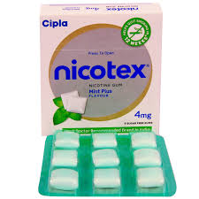 Nicotex 4mg Mint Plus Flavour Sugar Free Nicotine Gums1*12