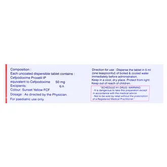 Monocef-O Kid 50mg Tablet 1*10 - Image 4