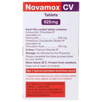 Novamox CV 625 mg Tablet 1*10 - Image 4