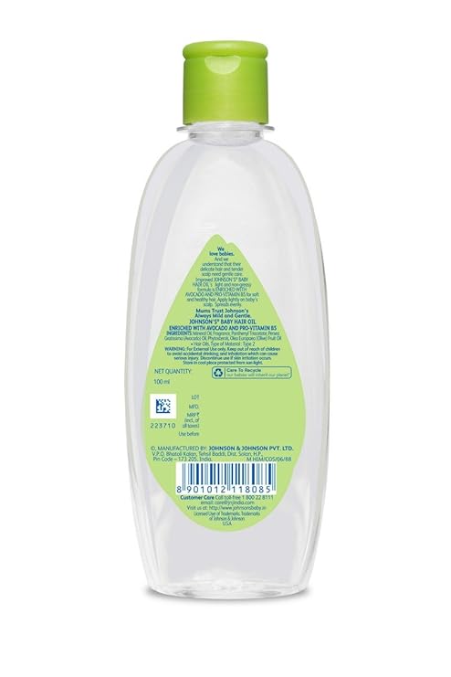 JJ Baby Hair Oil 100Ml - Image 5