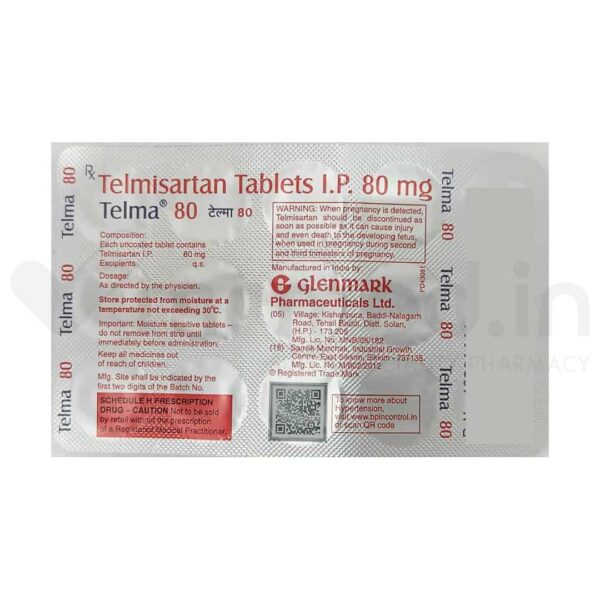 Telma 80 Tablet - Image 4