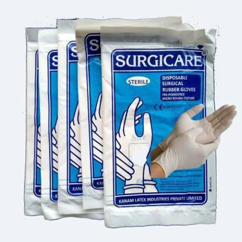 Surgicare  Rubber Gloves 6no