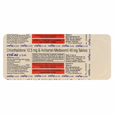 CTD-AZ 12.5/40 Tablet 1*10 - Image 3