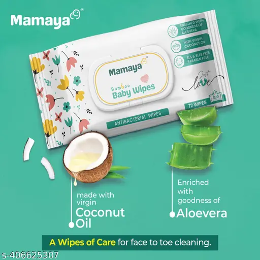 BABY WIPES MAMAYA 1*72PCS - Image 3