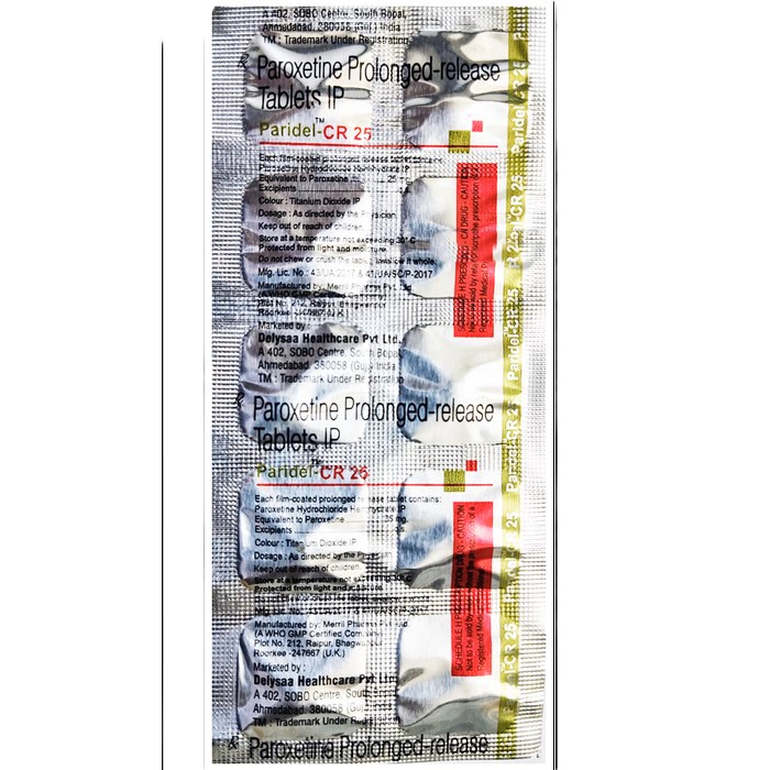 Paridel-CR 25 Tablet 1*10 - Image 2