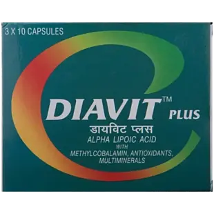 Diavit Plus Capsule with ALA, Methylcobalamin, Antioxidants & Multiminerals 1*10