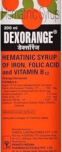Dexorange Hematinic Syrup with Iron, Folic Acid & Vitamin B12 200ml
