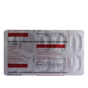 DAPABITE M 10/500MG TABLETS 1*10