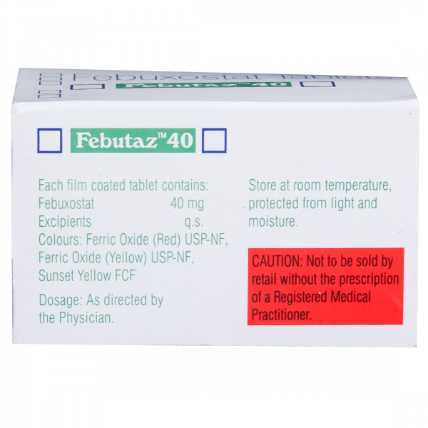 Febutaz 40 mg Tablet (15 Tab) - Image 2