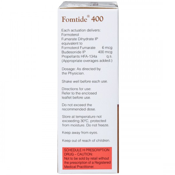 Fomtide 400 mcg Inhaler 9.2 g (120 Metered Doses) - Image 2
