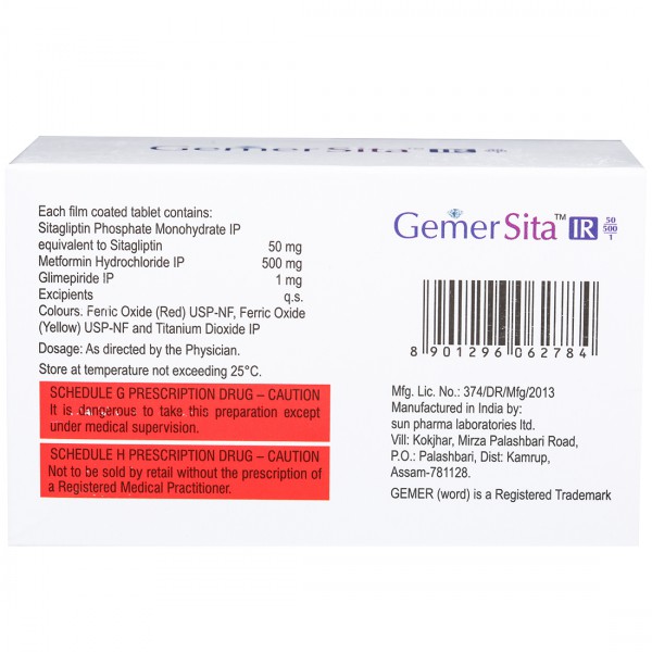 Gemer Sita IR 50/500/1 Tablet (10 Tab) - Image 2