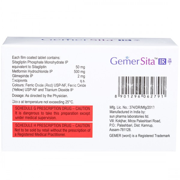 Gemer Sita IR 50/500/2 Tablet (10 Tab) - Image 2
