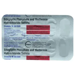 Sitabite M 50/500 mg Tablet 1*10