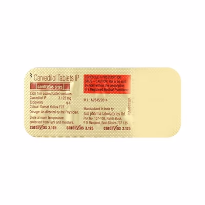 Cardivas 3.125 Tablet 1*15 - Image 2