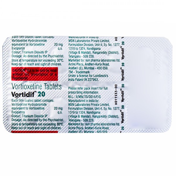 Vortidif 20 mg Tablet (10 Tab)