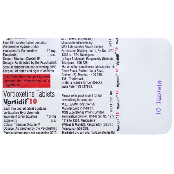 Vortidif 10 mg Tablet (10 Tab)