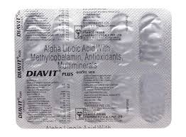 Diavit Plus Capsule with ALA, Methylcobalamin, Antioxidants & Multiminerals 1*10 - Image 3