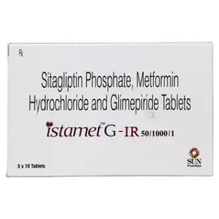 Istamet G 50mg/1mg/1000mg Tablet IR 1*10