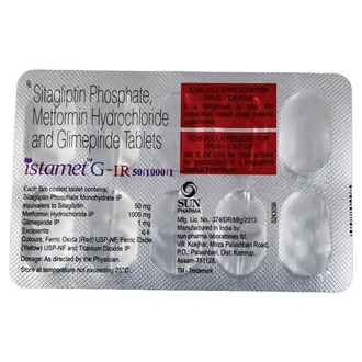 Istamet G 50mg/1mg/1000mg Tablet IR 1*10 - Image 2
